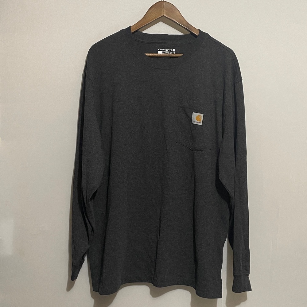 NWOT Carhartt Charcoal Long Sleeve Tee Sz Large